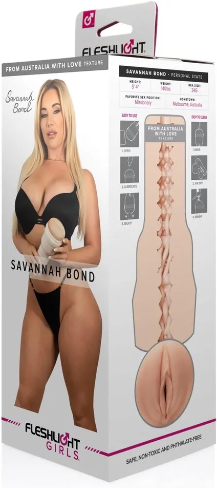 Male Sex Toys Fleshlight Savannah Bond From Australia With Love Sexessories