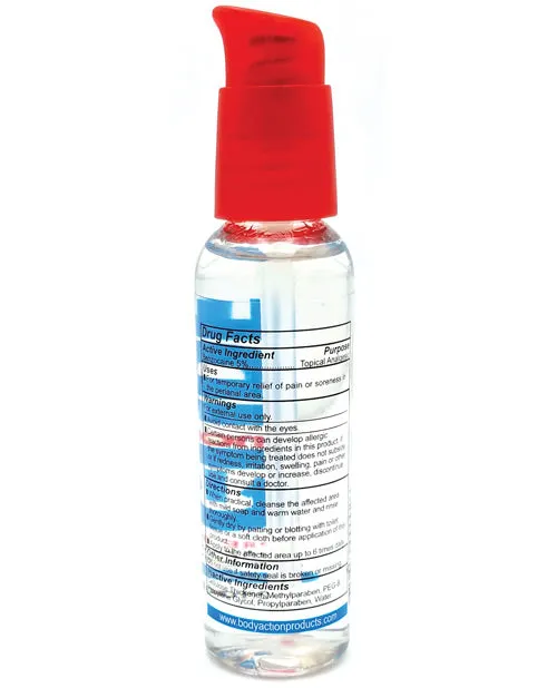 Anal Glide Extra Anal Lubricant Desensitizer 2 Oz Pump Bottle Body Action Products Male Sex Toys