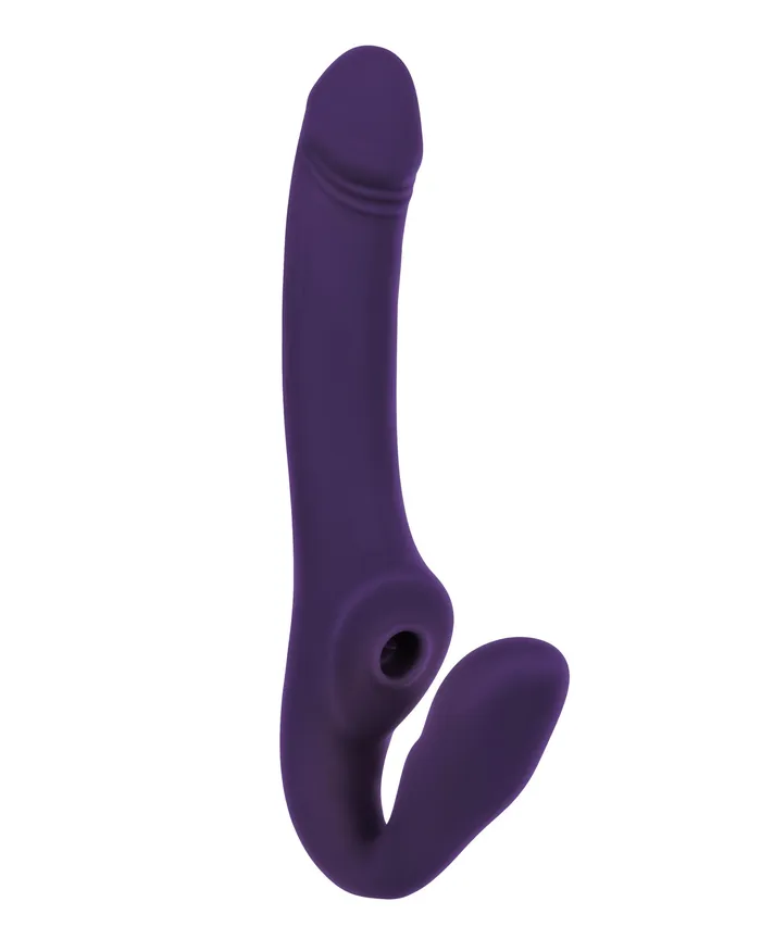 Evolved 2 Become 1 Strapless Strap On Purple Evolved Novelties INC Vibrators