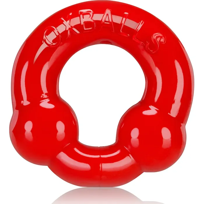 OxBalls OxBalls Ultraballs Cockring 2pack Steel and Red Male Sex Toys