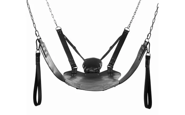 Strict Extreme Bondage Sling Leather Black Strict Restraints