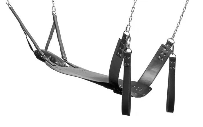 Strict Extreme Bondage Sling Leather Black Strict Restraints