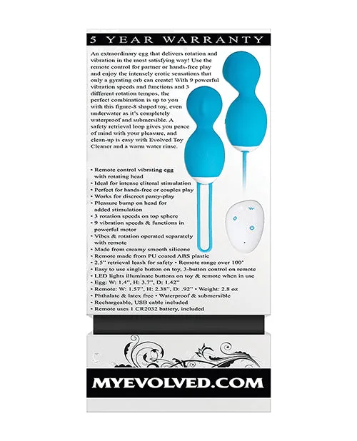Vibrators Evolved Twistin The Night Away Kegel Rechargeable Blue Evolved Novelties INC