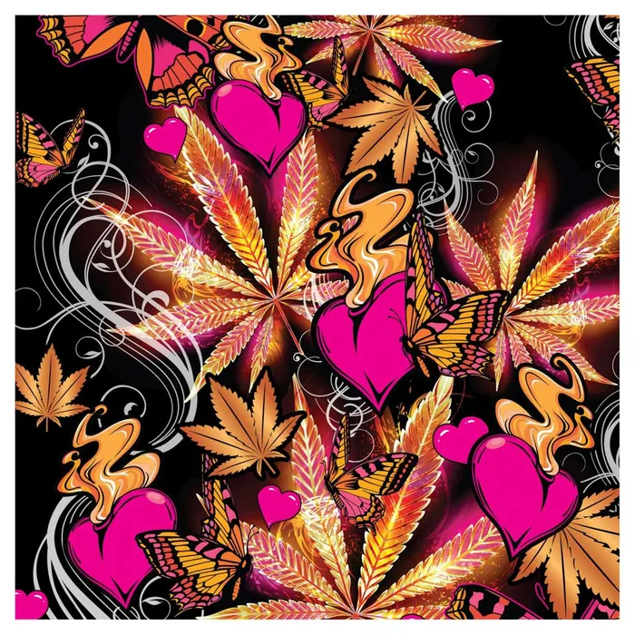 Vibrators Prints Charming Buzzed 5 Pink Kush Mini Vibrator iloveexcitement
