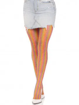 Rainbow Crochet Net Tights One Size Multicolor Leg Avenue Mens Underwear Rainbow Crochet Net Tights One Size Multicolor Leg Avenue Mens Underwear