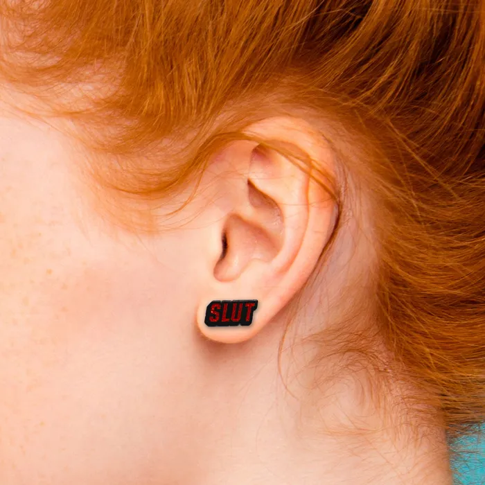 Vibrators Wood Rocket Wood Rocket Slut Earrings Vibrators Wood Rocket Wood Rocket Slut Earrings